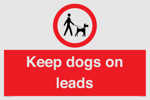 Keep dogs on leads